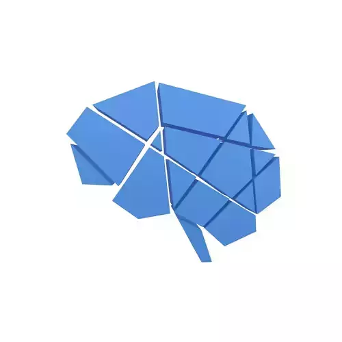 Brain Symbol v1 004 Low-poly 3D model