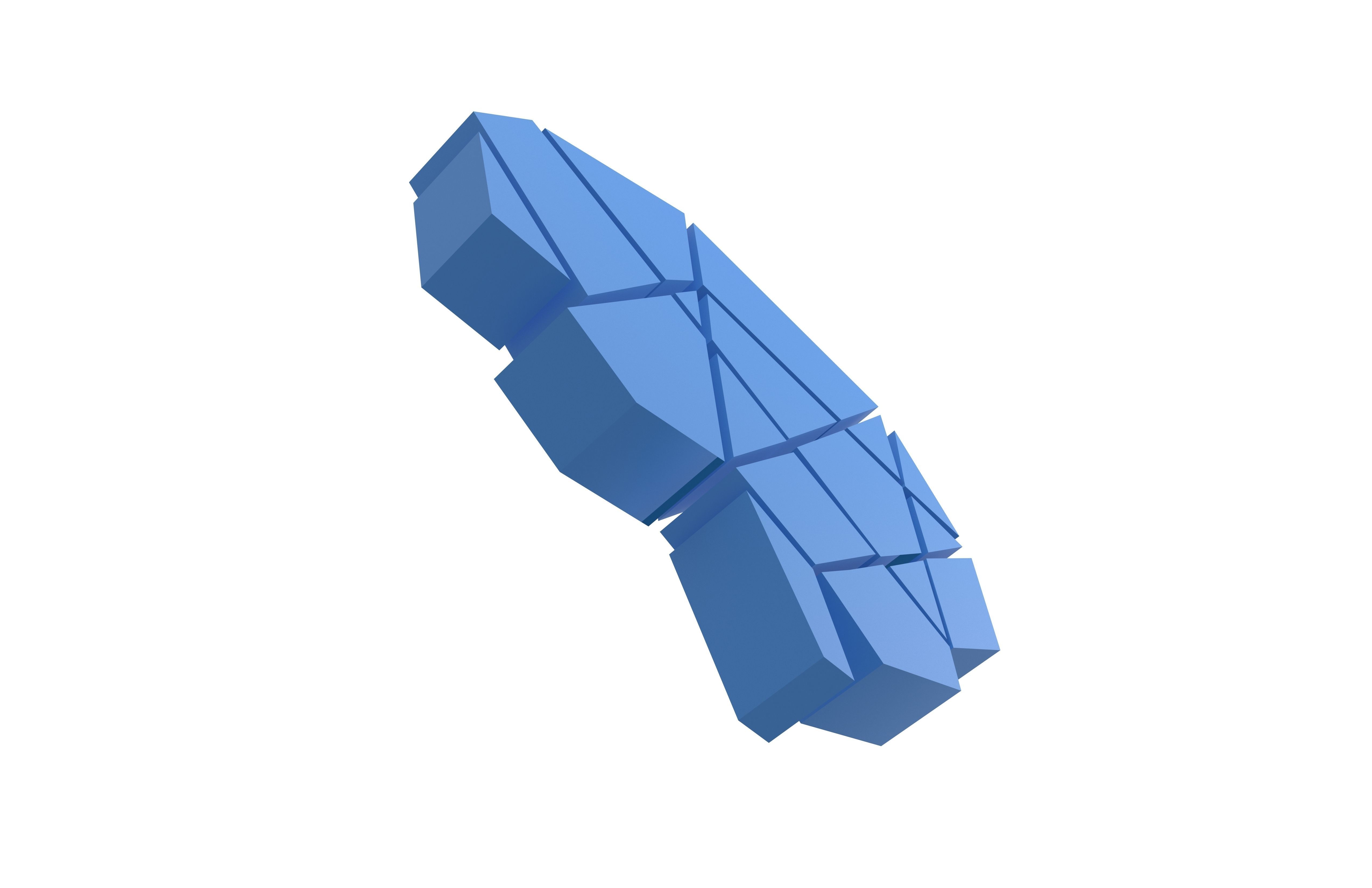 Brain Symbol v1 004 Low-poly 3D model_3