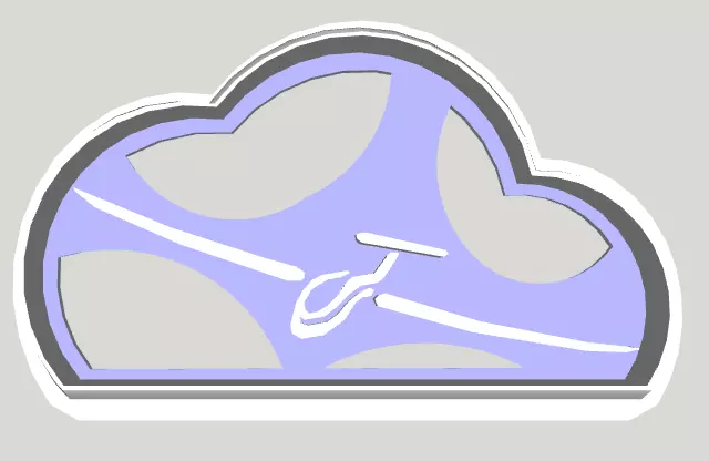 Glider and Cloud Cookie Cutter 3D print model