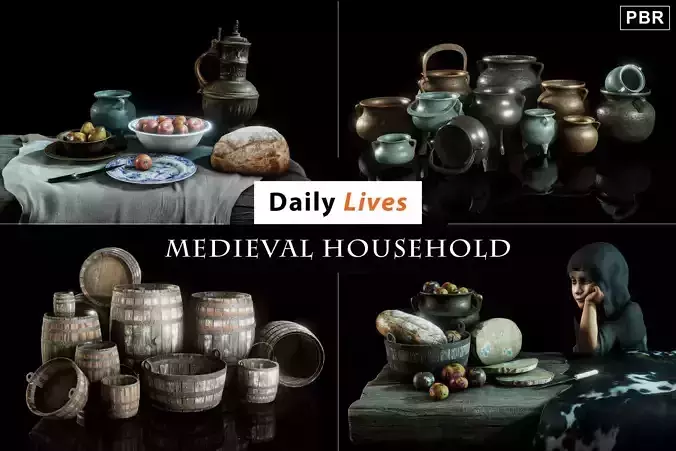 Daily Lives - Medieval Household 3D model