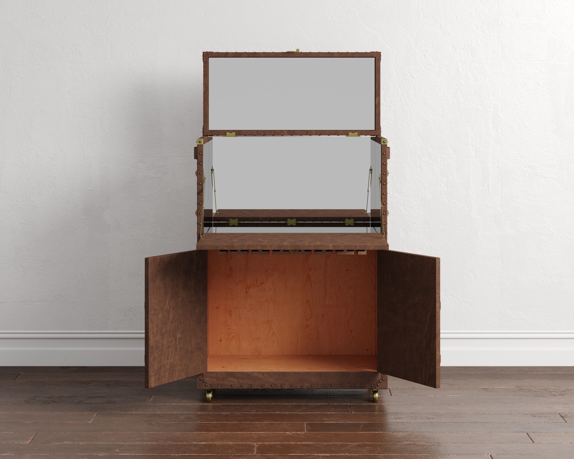 Safari Leather Open Bar 3D model_11