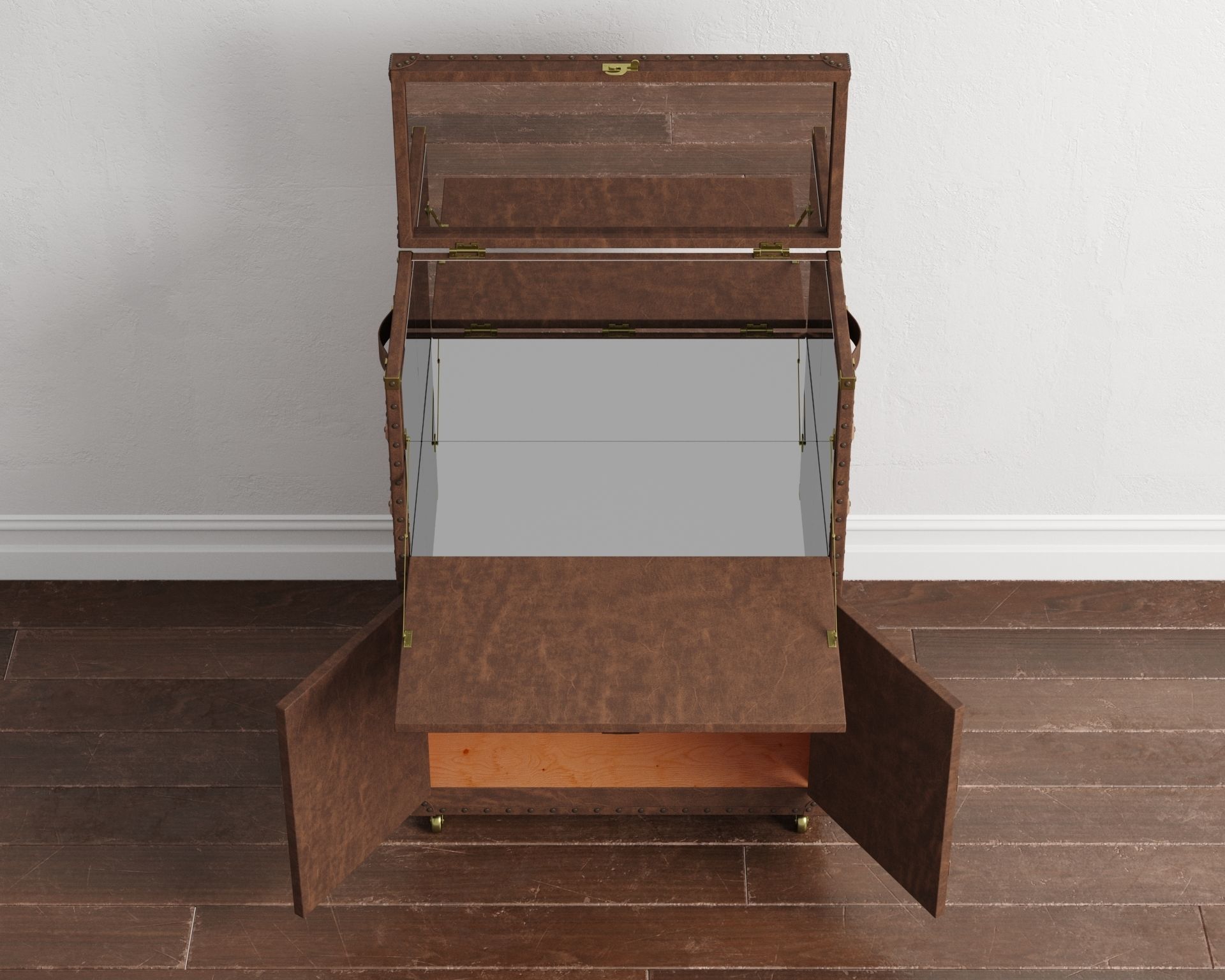 Safari Leather Open Bar 3D model_10