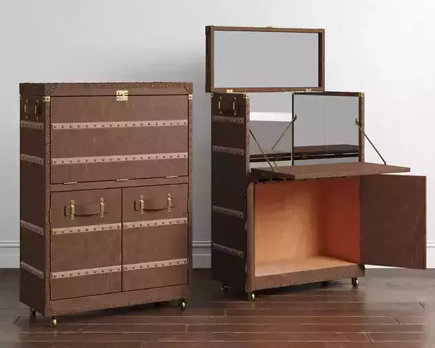 Safari Leather Open Bar