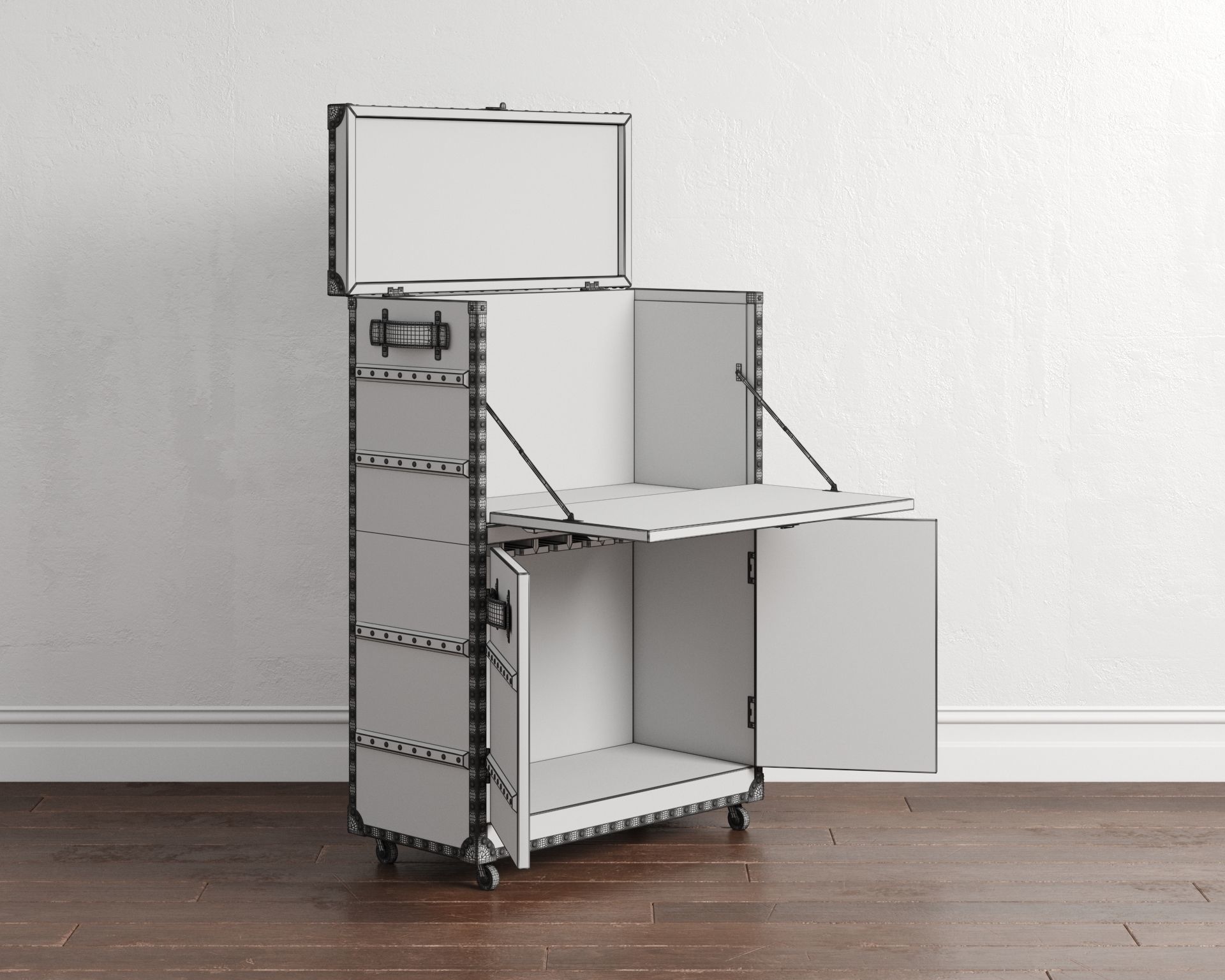 Safari Leather Open Bar 3D model_23