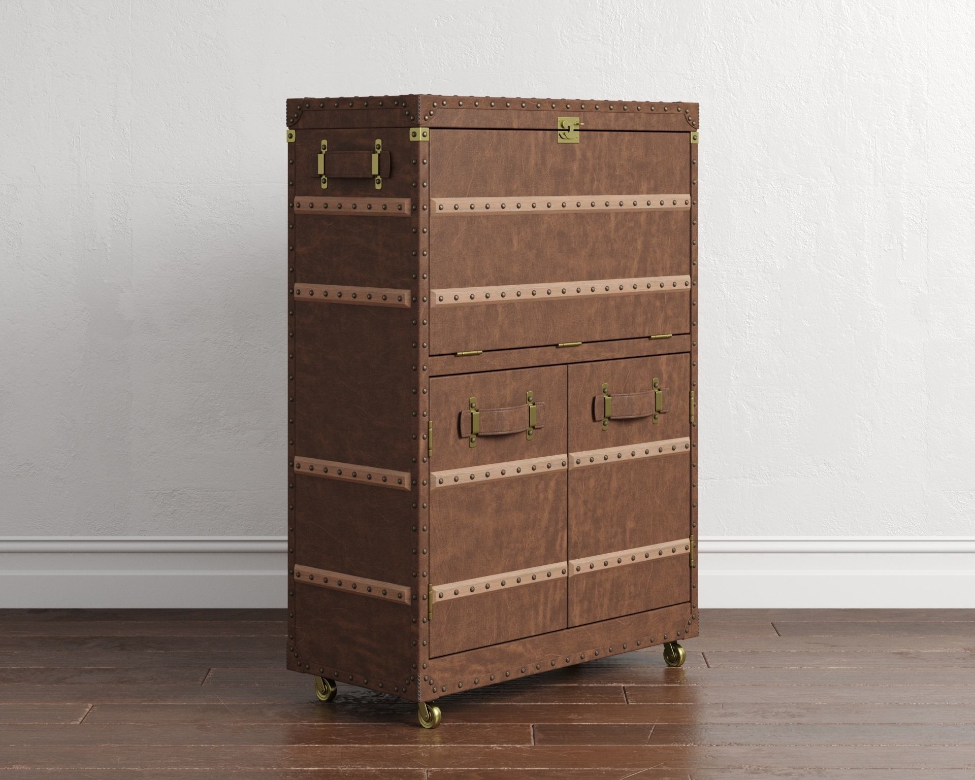 Safari Leather Open Bar 3D model_1