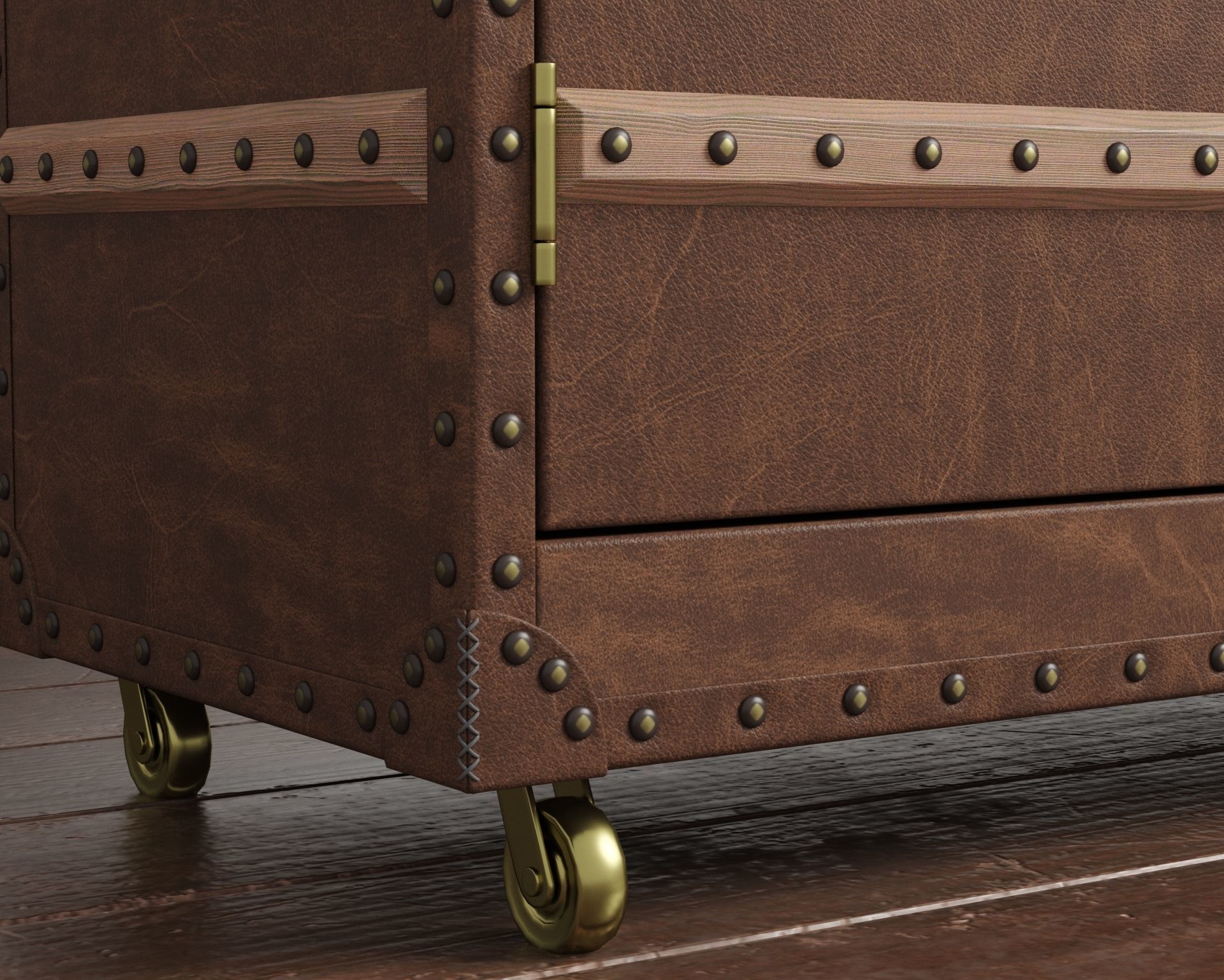 Safari Leather Open Bar 3D model_8