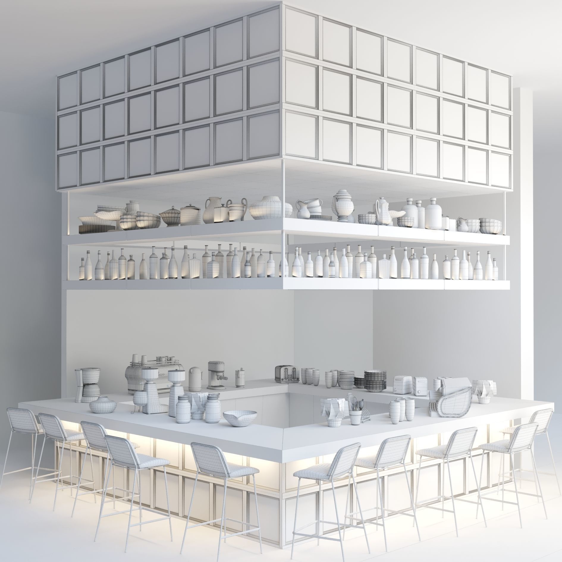 RESTAURANT - BAR POINT 3D model_1