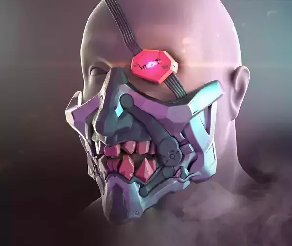 Cyberpunk Demon Ninja  Mask