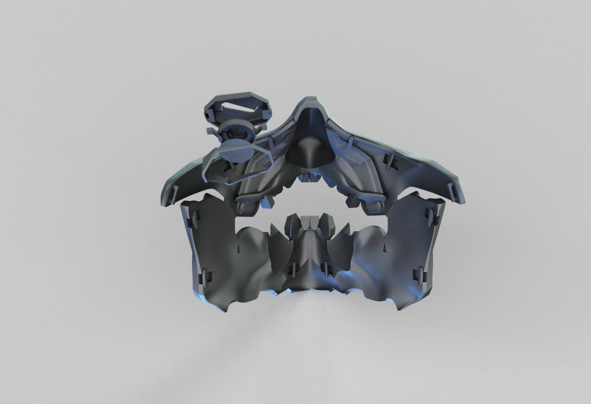 Cyberpunk Demon Ninja  Mask 3D print model_8