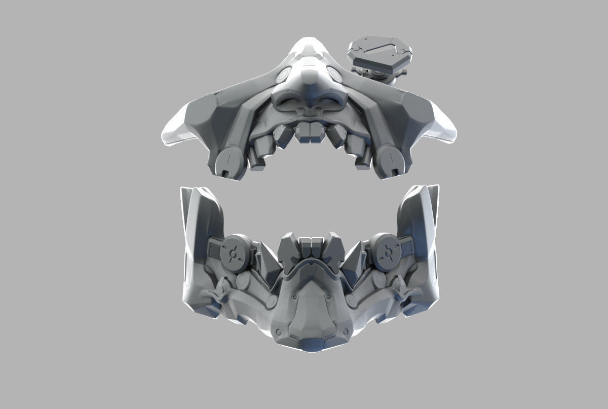 Cyberpunk Demon Ninja  Mask 3D print model_6