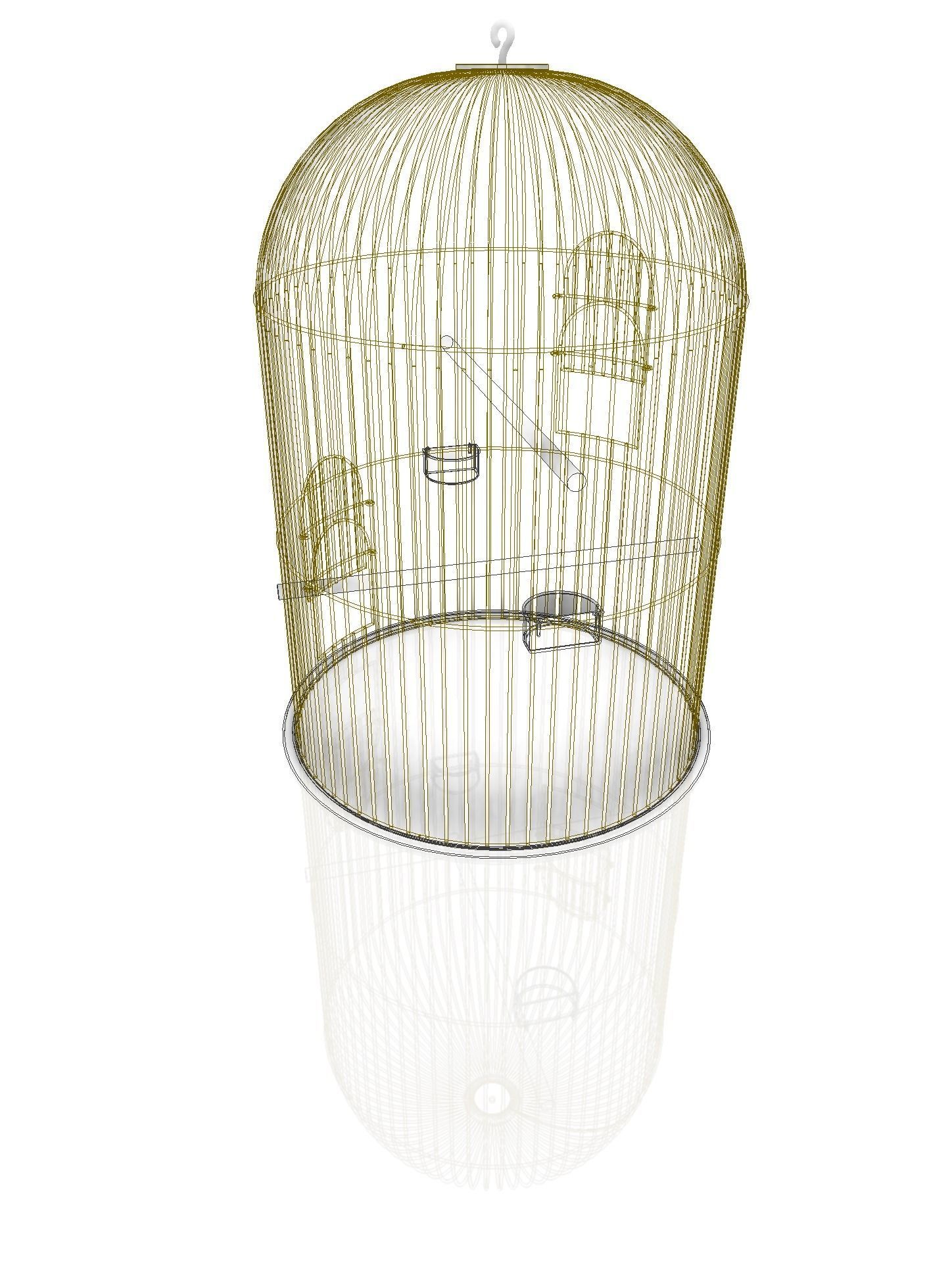 BirdCage lamp 3D model_7