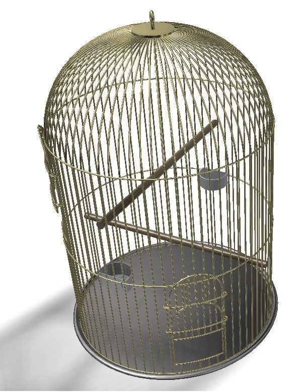 BirdCage lamp 3D model_4