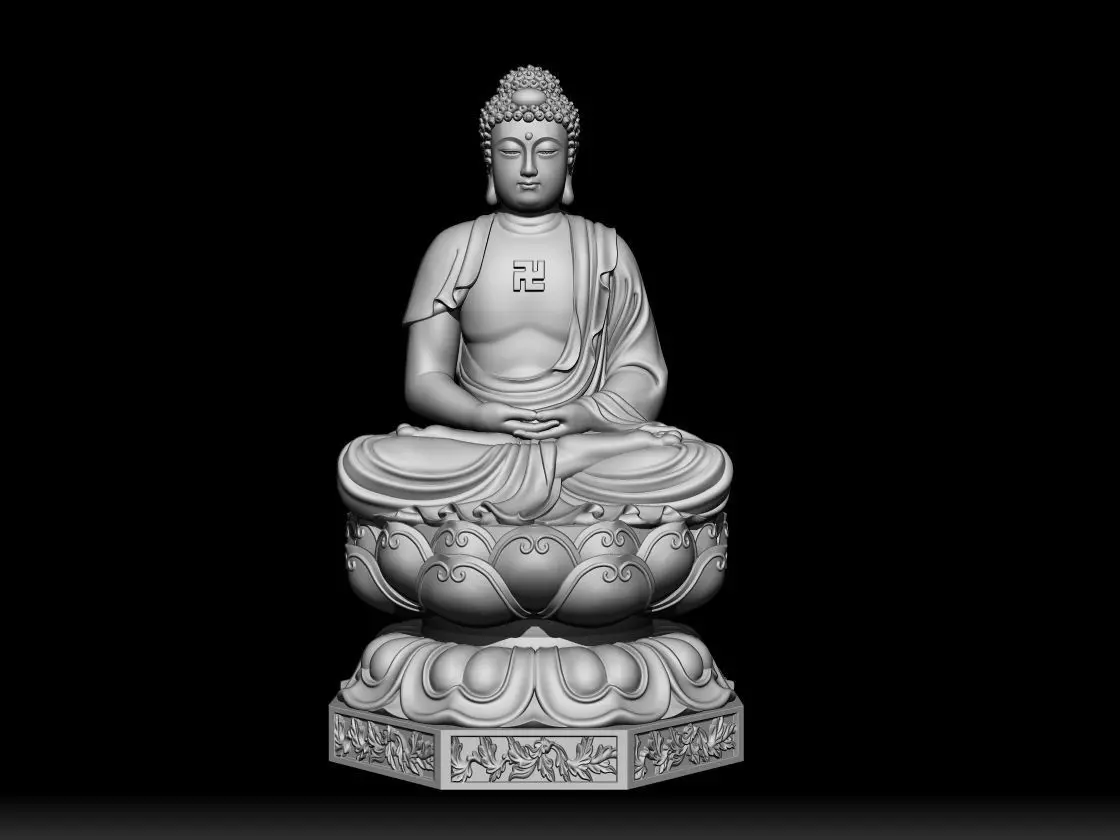 Buddha statue 3D model_0