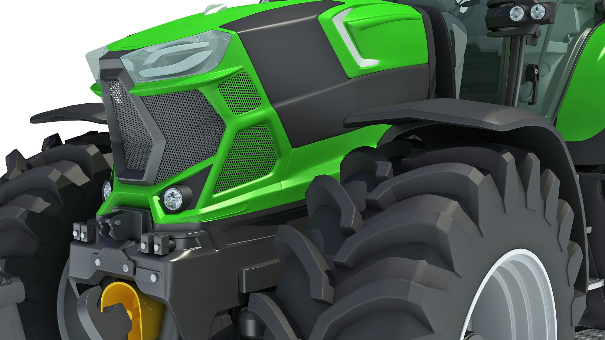 Farm Tractor 3D model_12