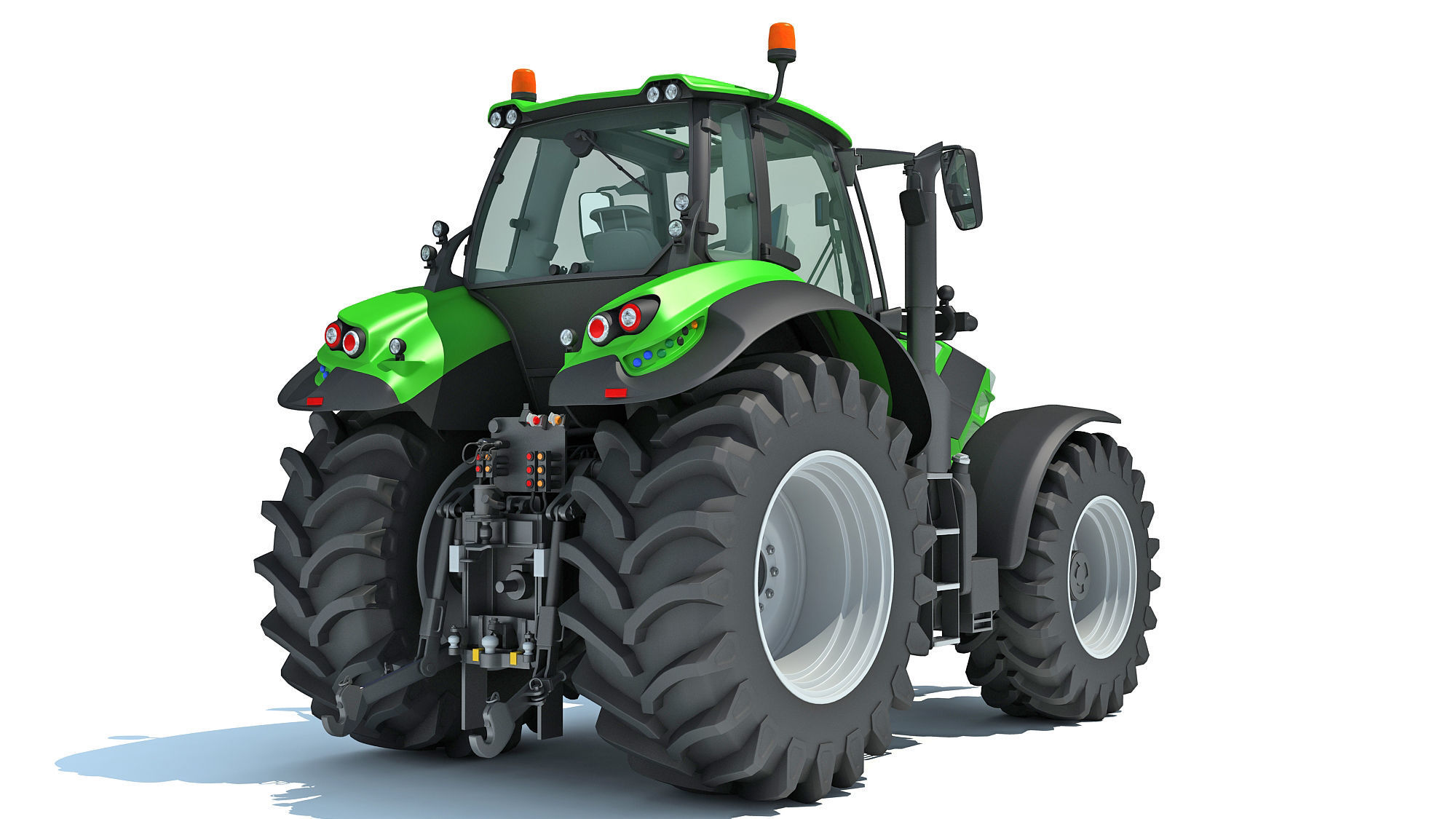 Farm Tractor 3D model_5