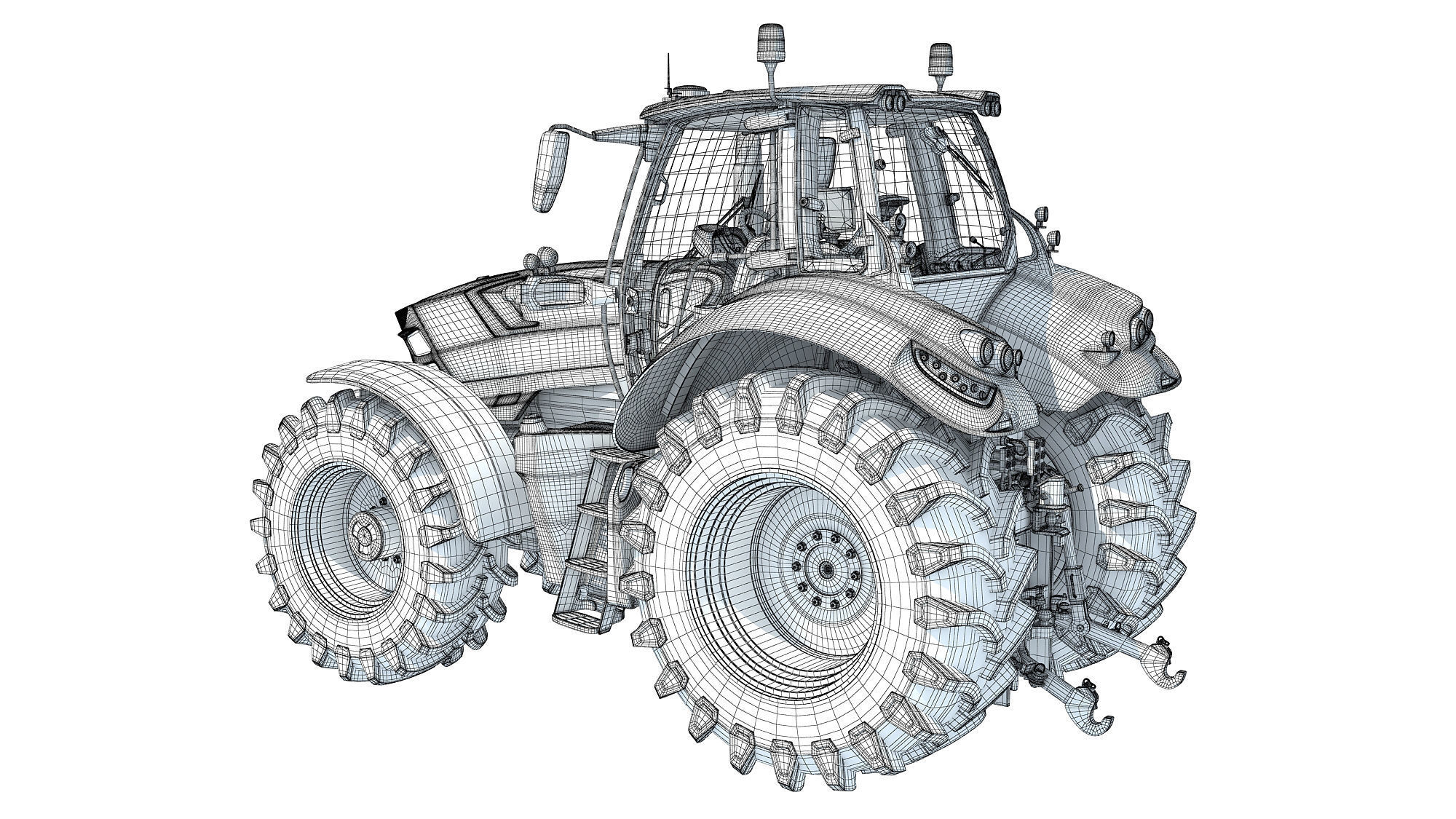 Farm Tractor 3D model_18