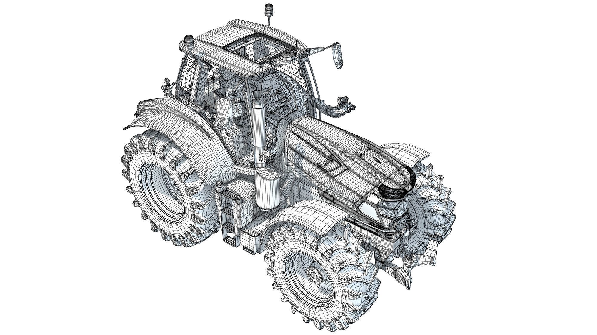 Farm Tractor 3D model_20