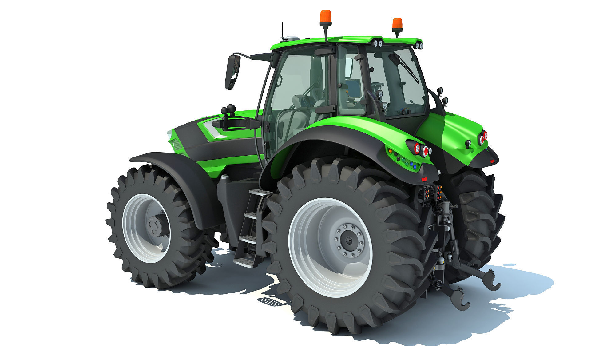 Farm Tractor 3D model_3