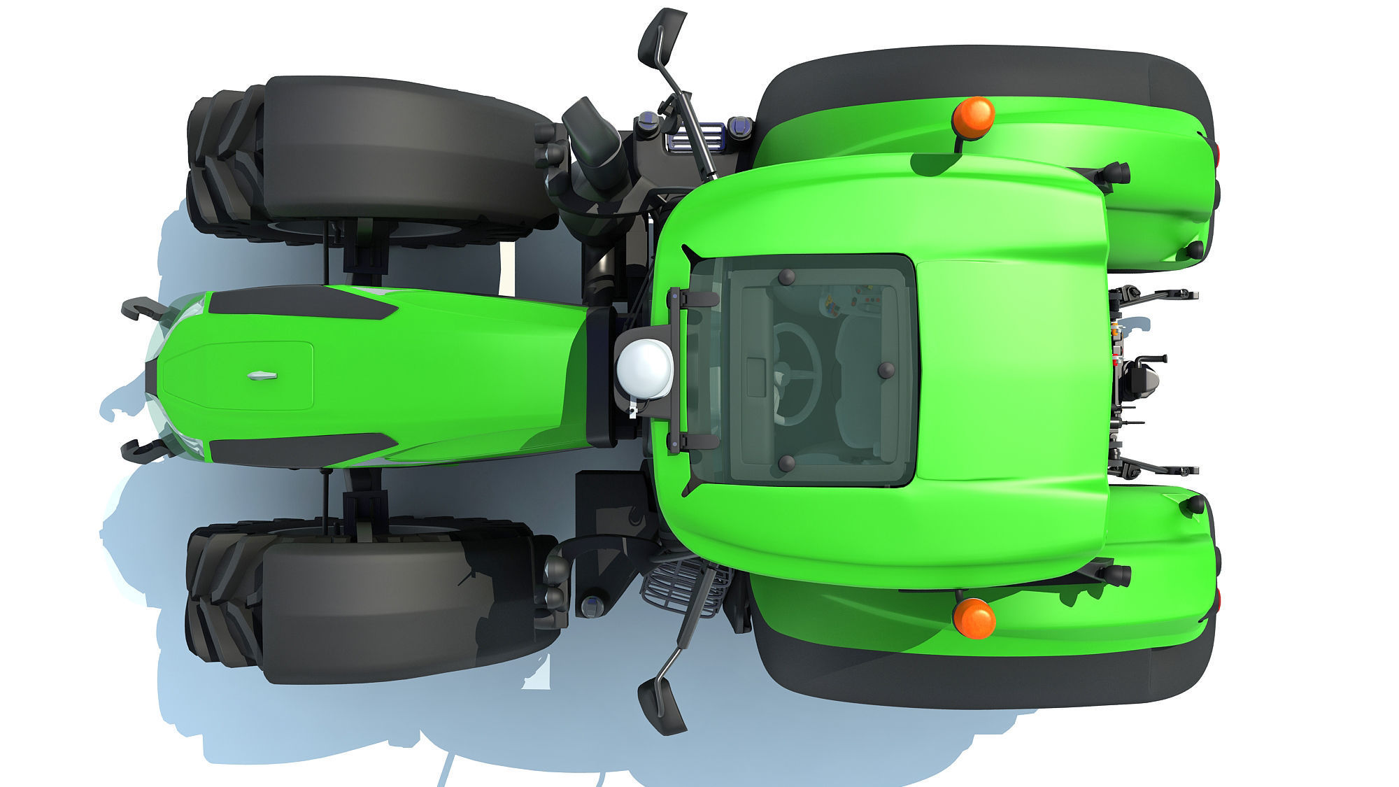 Farm Tractor 3D model_14