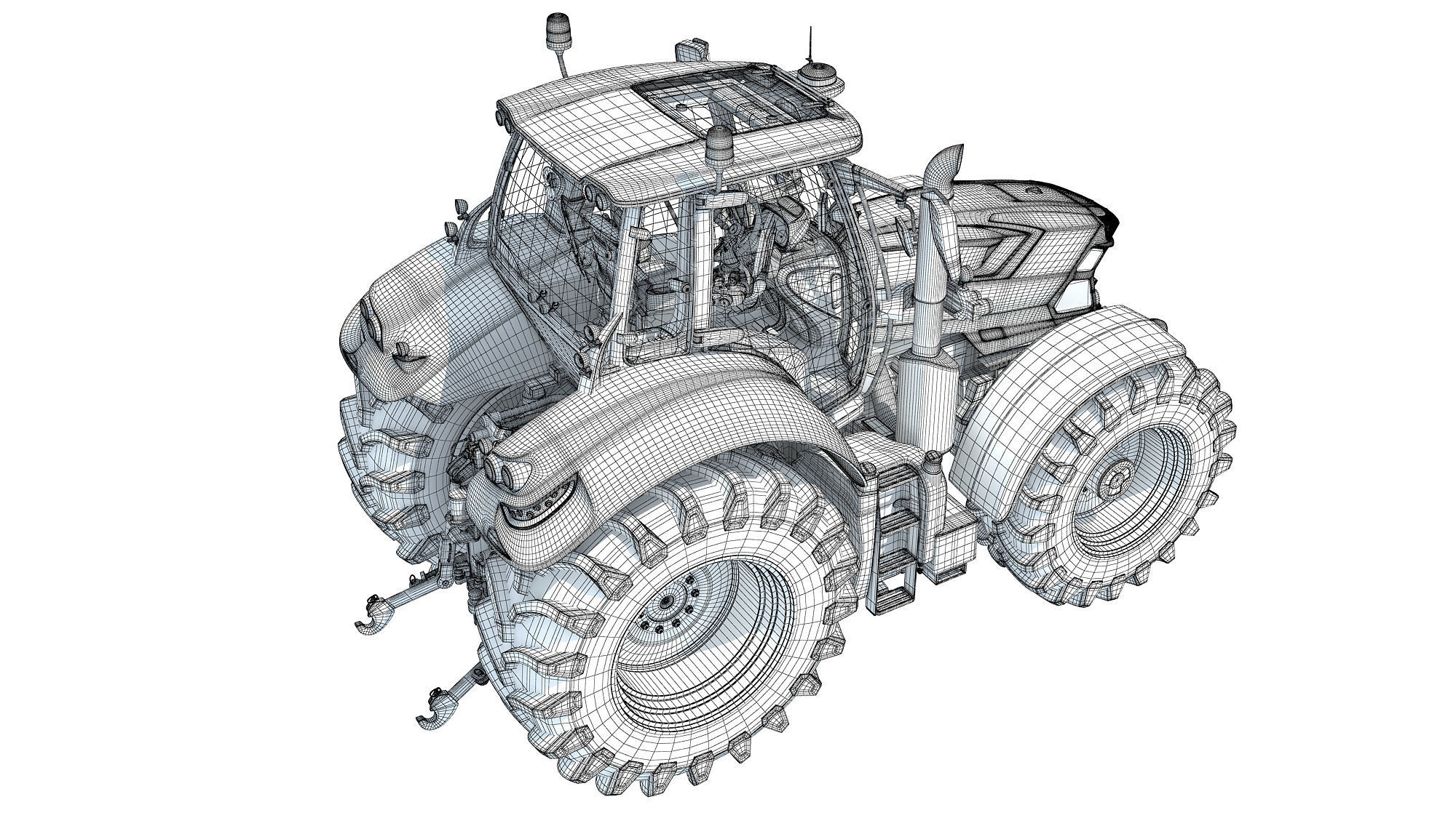 Farm Tractor 3D model_19