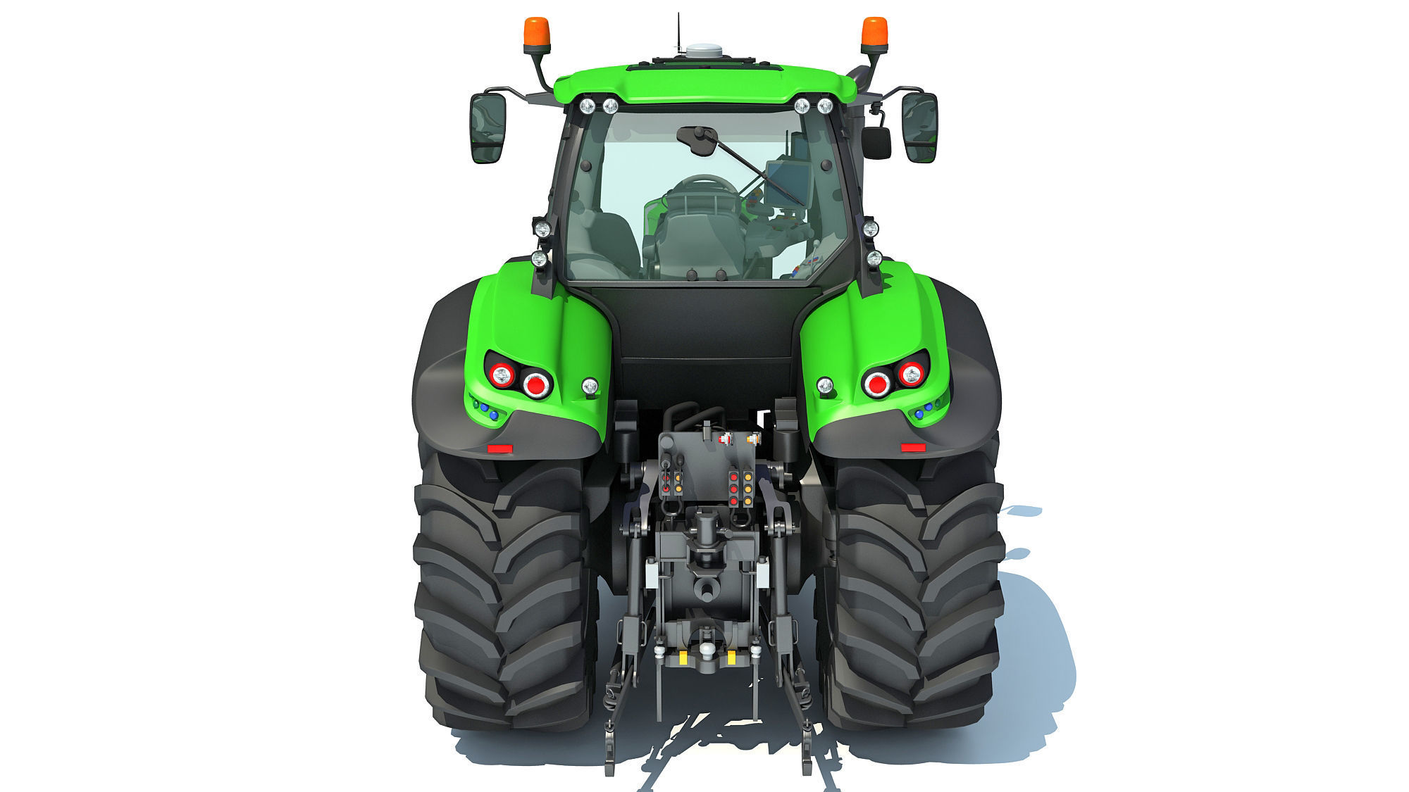Farm Tractor 3D model_4