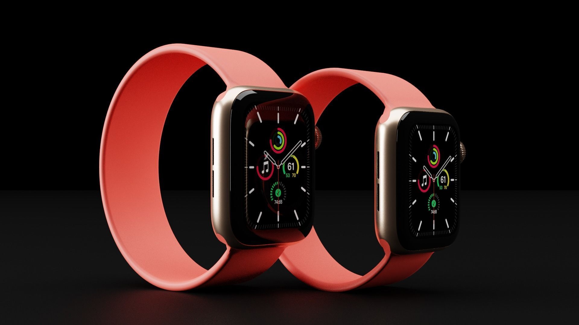 Apple Watch SE 2020 in 40 and 44 mm 3D model_3
