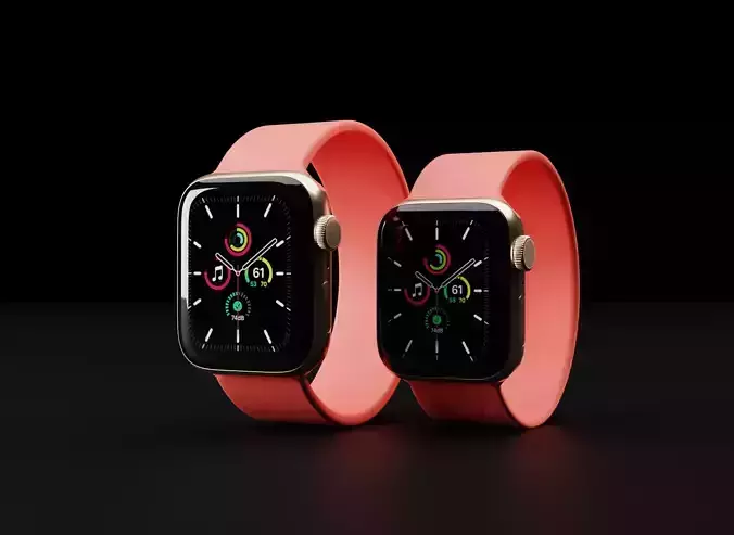 Apple Watch SE 2020 in 40 and 44 mm 3D model