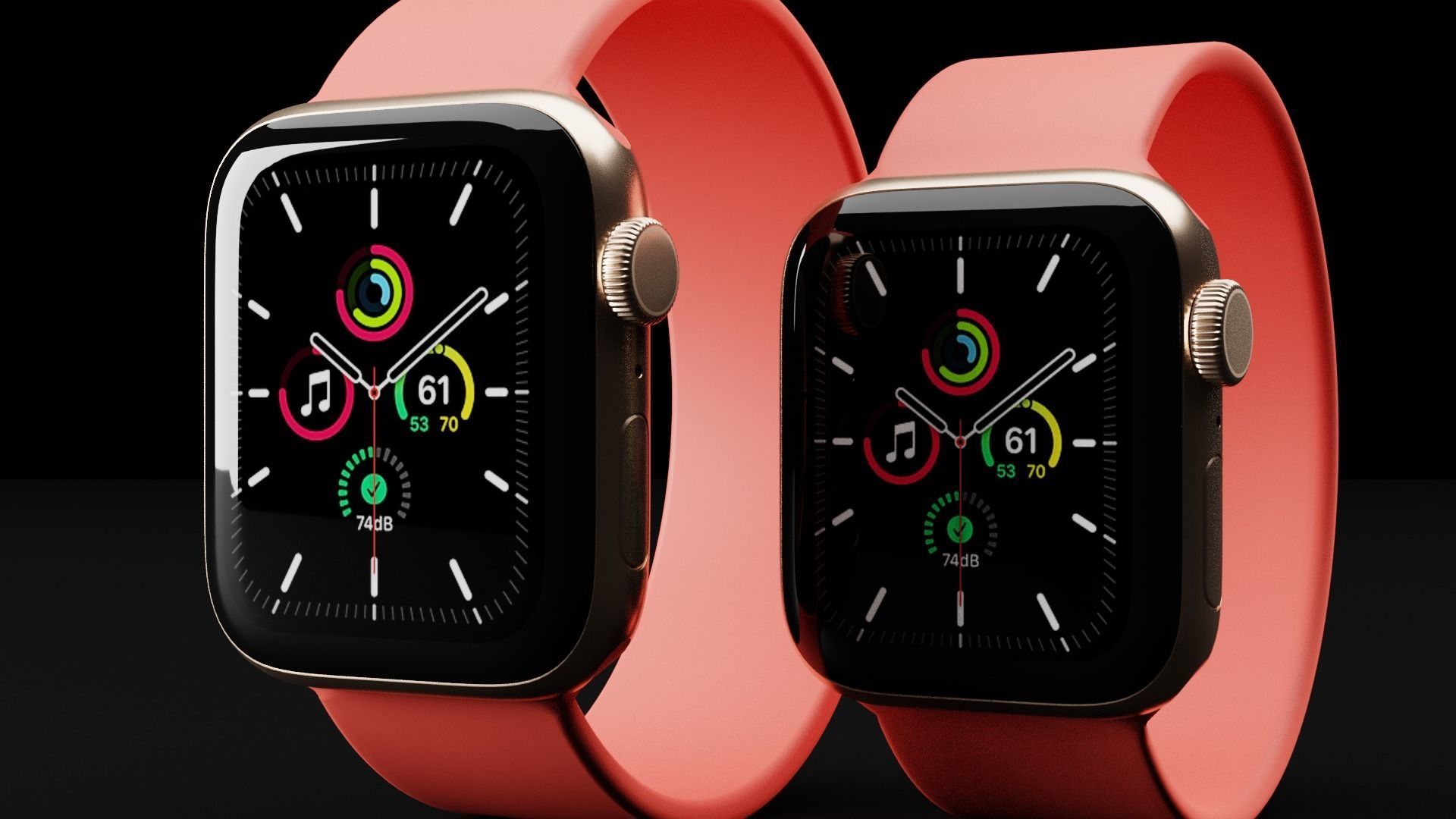 Apple Watch SE 2020 in 40 and 44 mm 3D model_4