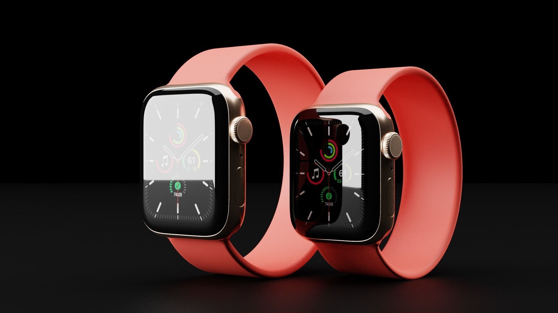 Apple Watch SE 2020 in 40 and 44 mm 3D model_1