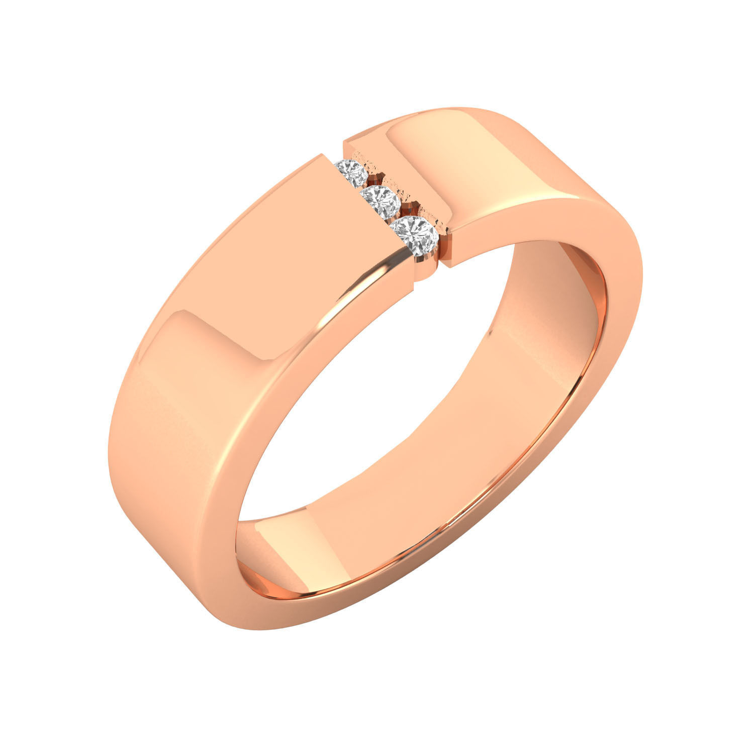 Women band ring 3dm render 3D print model 3D print model_5