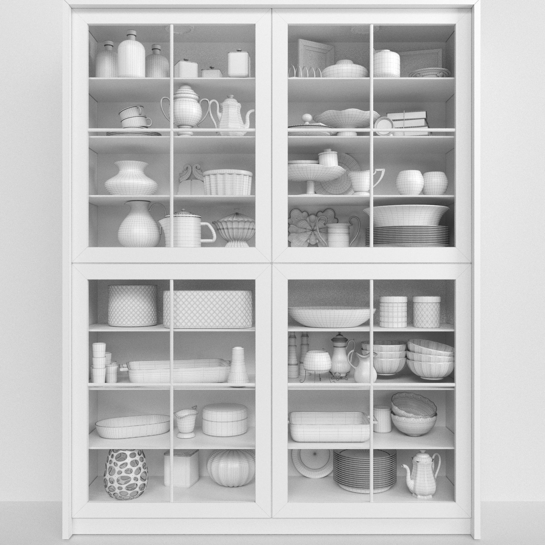 Cupboard with small change for the kitchen 3D model_1