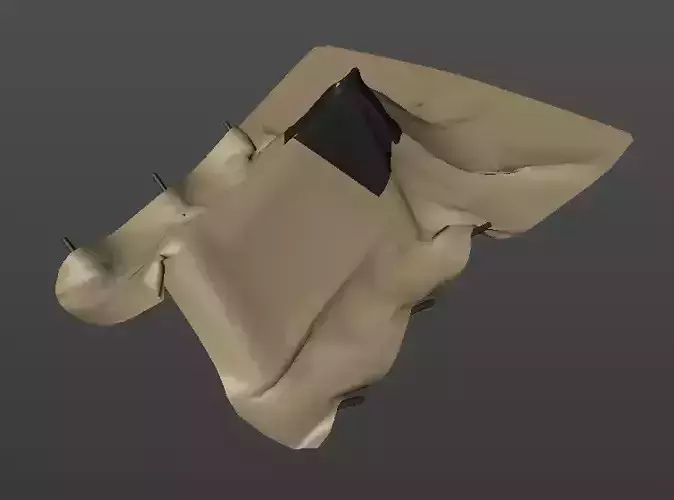 Makeshift Tent Low-poly 3D model