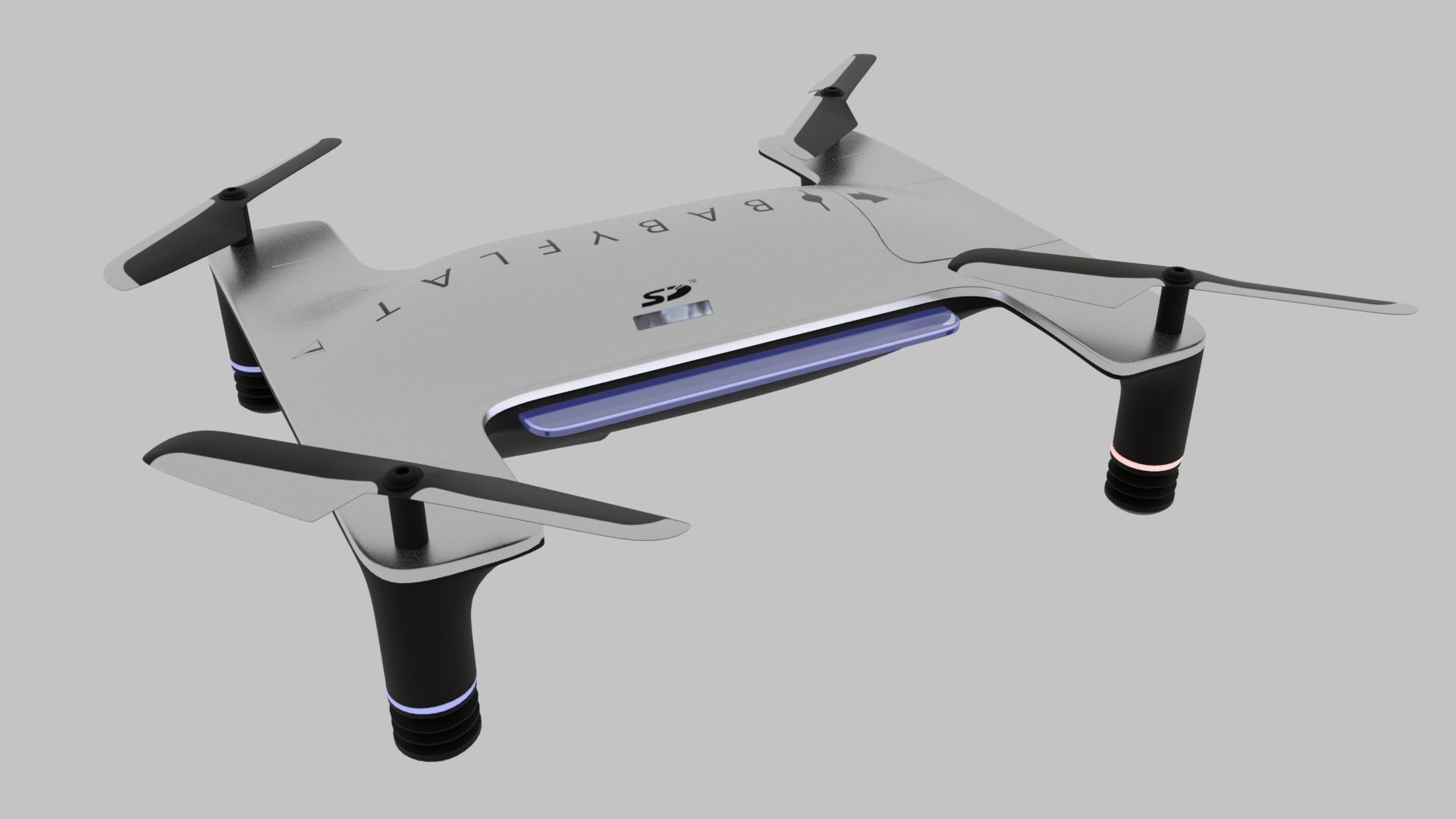 Drone taiwanese prototype Low-poly 3D model_4