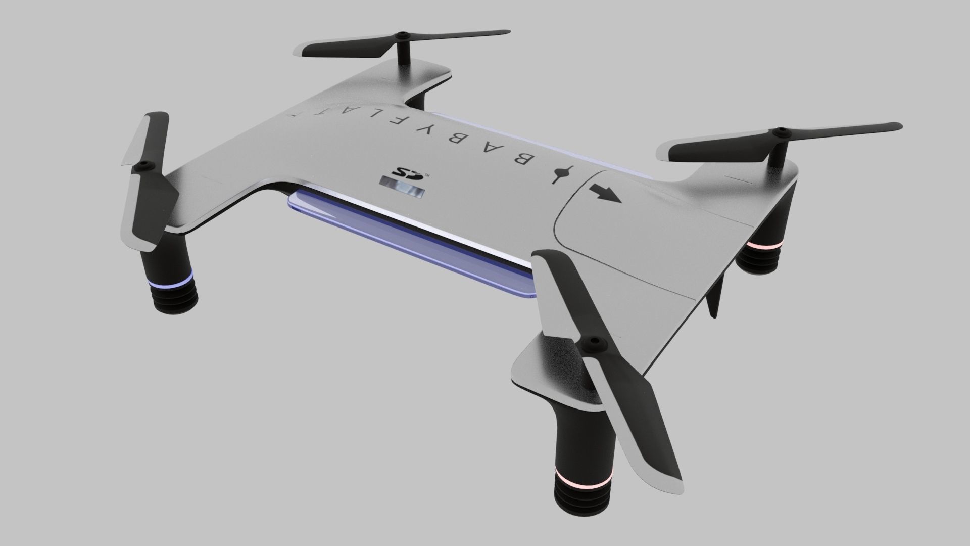 Drone taiwanese prototype Low-poly 3D model_6