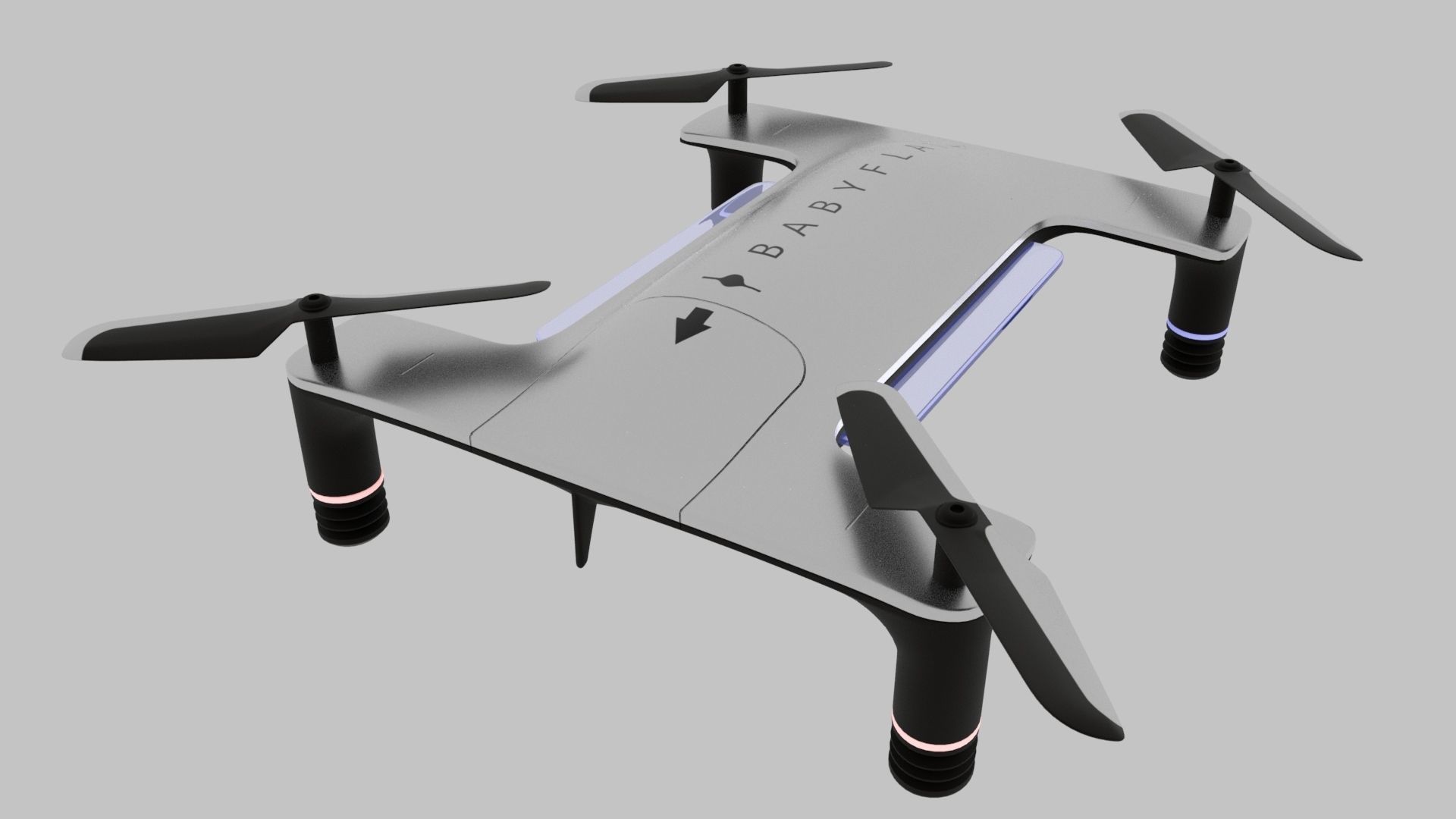 Drone taiwanese prototype Low-poly 3D model_9