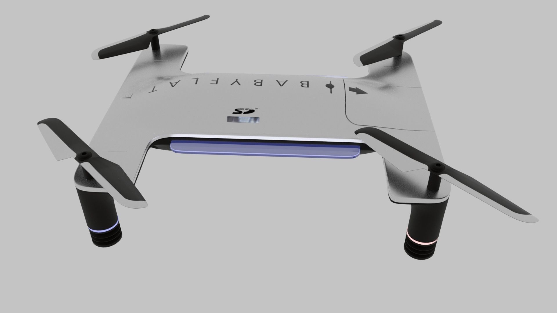 Drone taiwanese prototype Low-poly 3D model_5