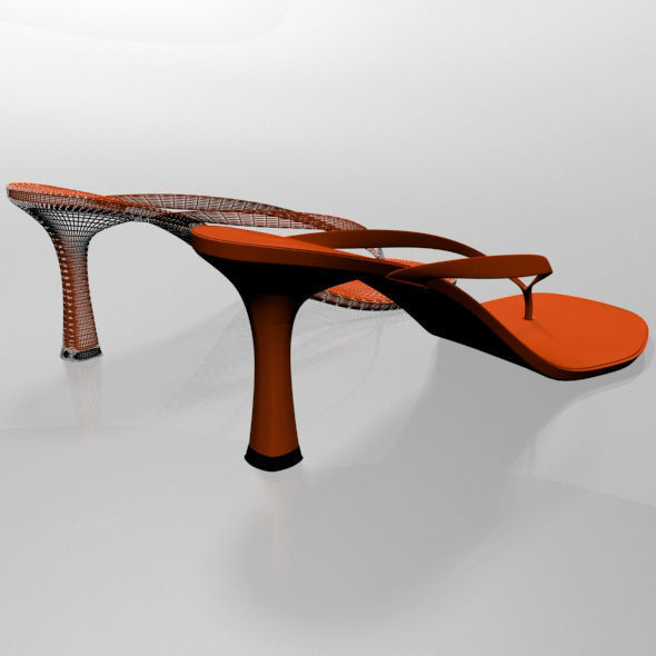 Thong Spool-Heel Sandals 01 3D model_17