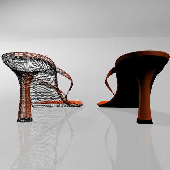 Thong Spool-Heel Sandals 01 3D model_22