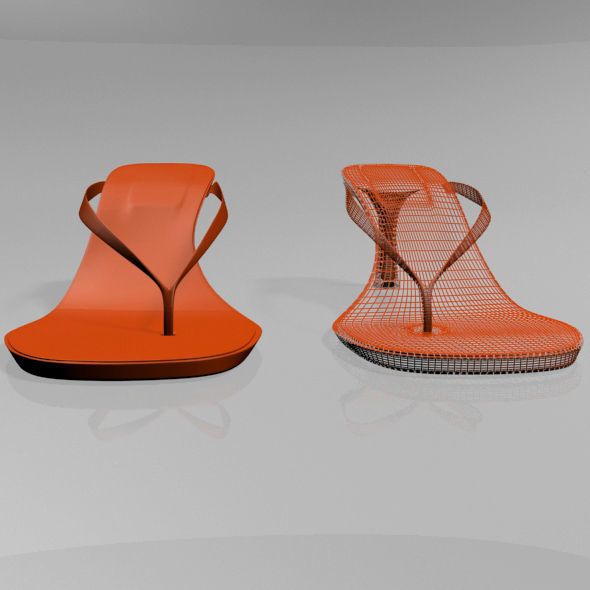 Thong Spool-Heel Sandals 01 3D model_20
