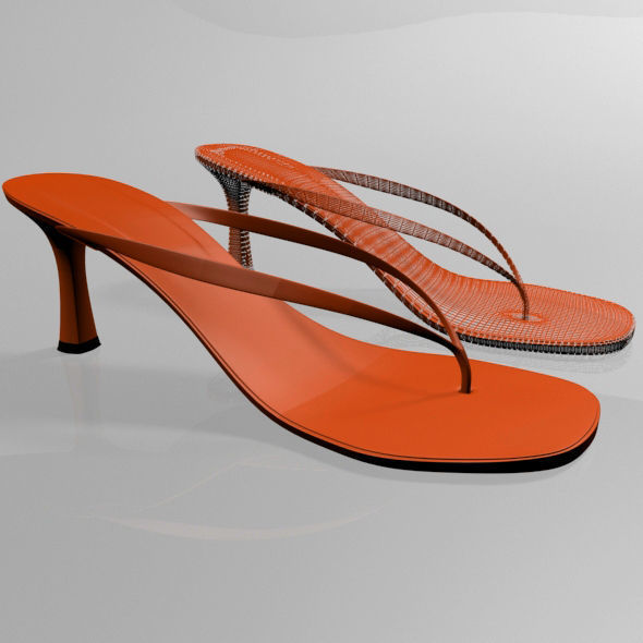 Thong Spool-Heel Sandals 01 3D model_18