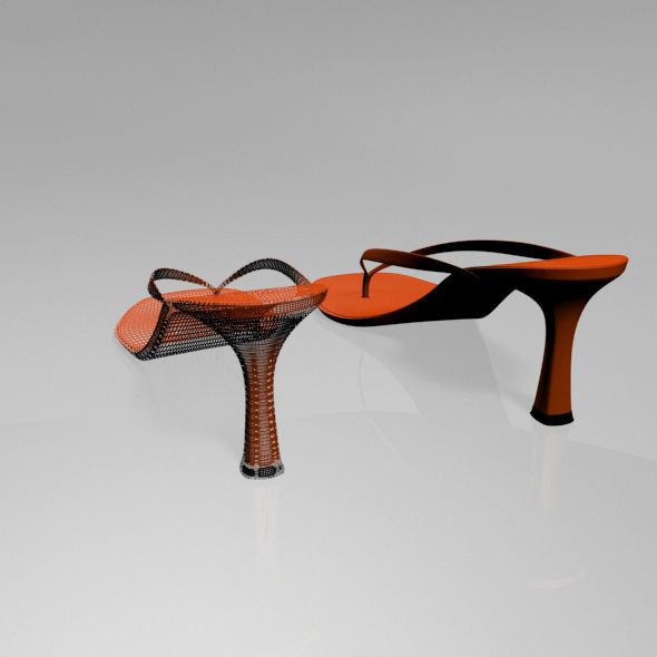 Thong Spool-Heel Sandals 01 3D model_8