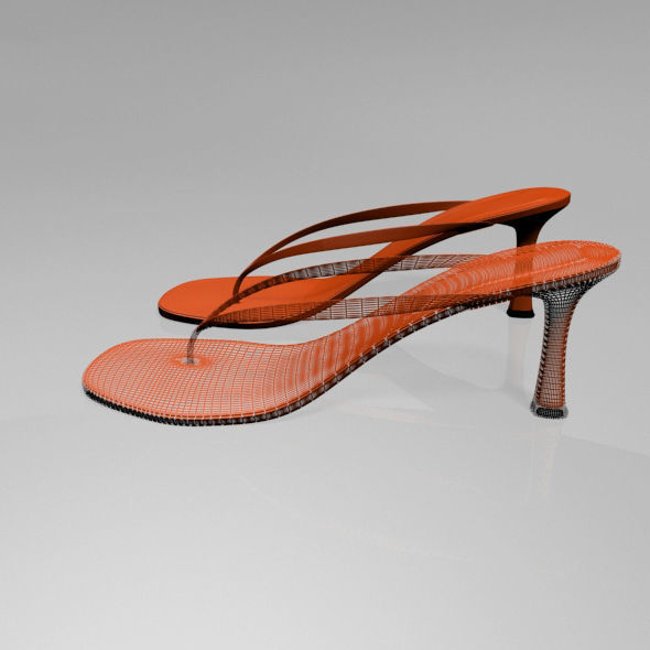 Thong Spool-Heel Sandals 01 3D model_10