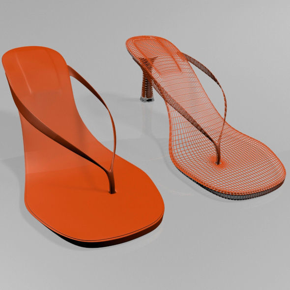 Thong Spool-Heel Sandals 01 3D model_19