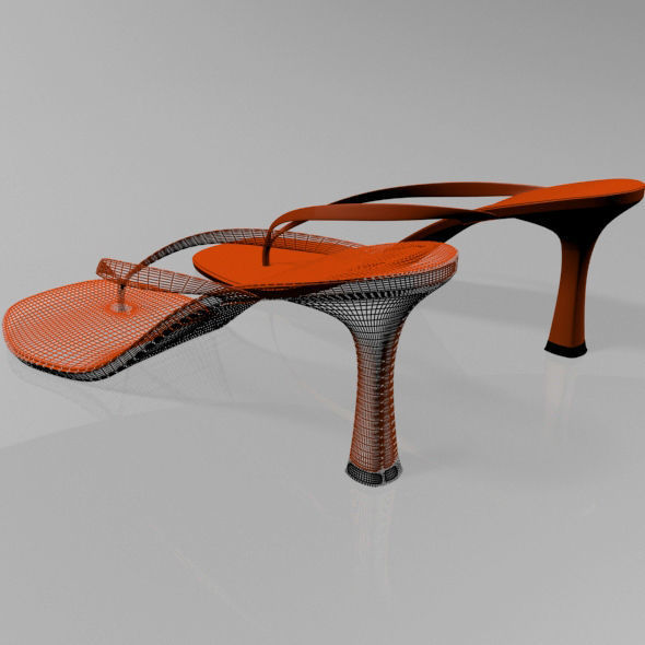 Thong Spool-Heel Sandals 01 3D model_15