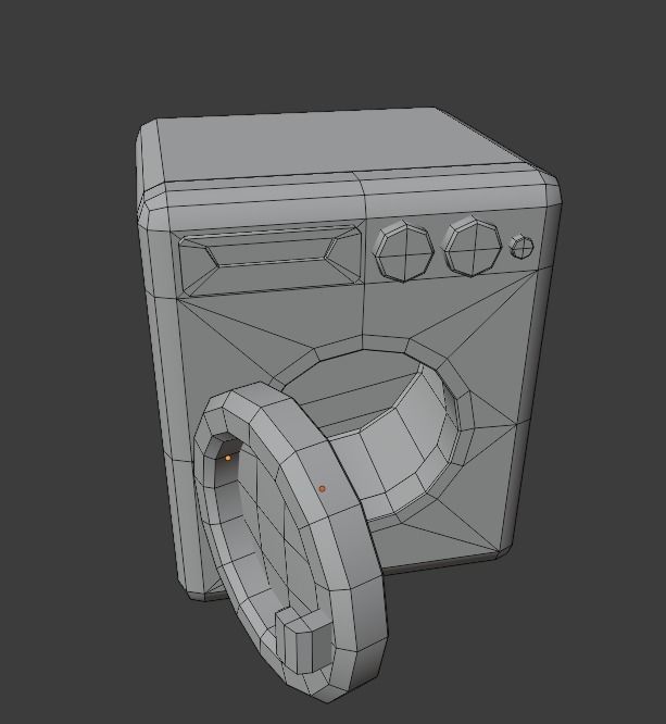 Cartoon kitchen appliance Low-poly 3D model_10
