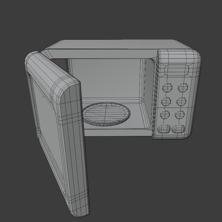 Cartoon kitchen appliance Low-poly 3D model_8