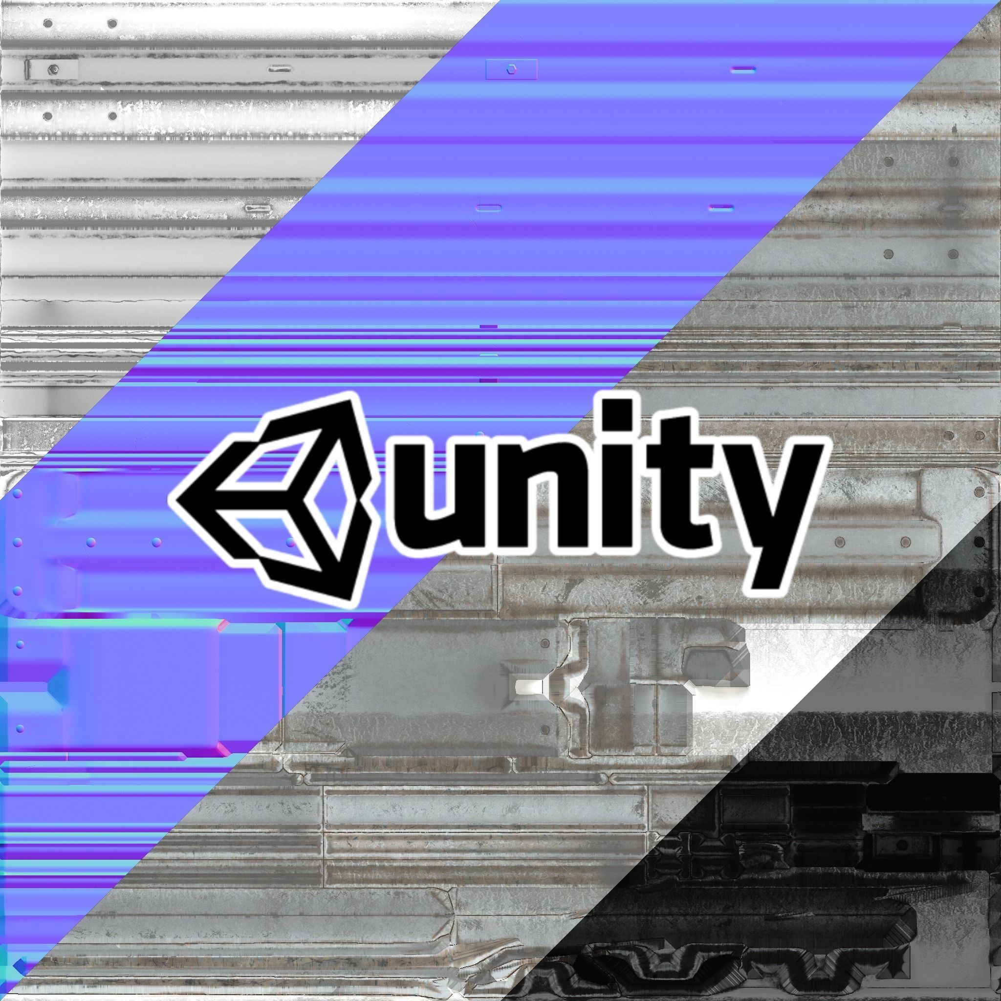 Modular - Rusty road safety barrier Kit - 3D VR  AR  game ready  Low-poly 3D model_5