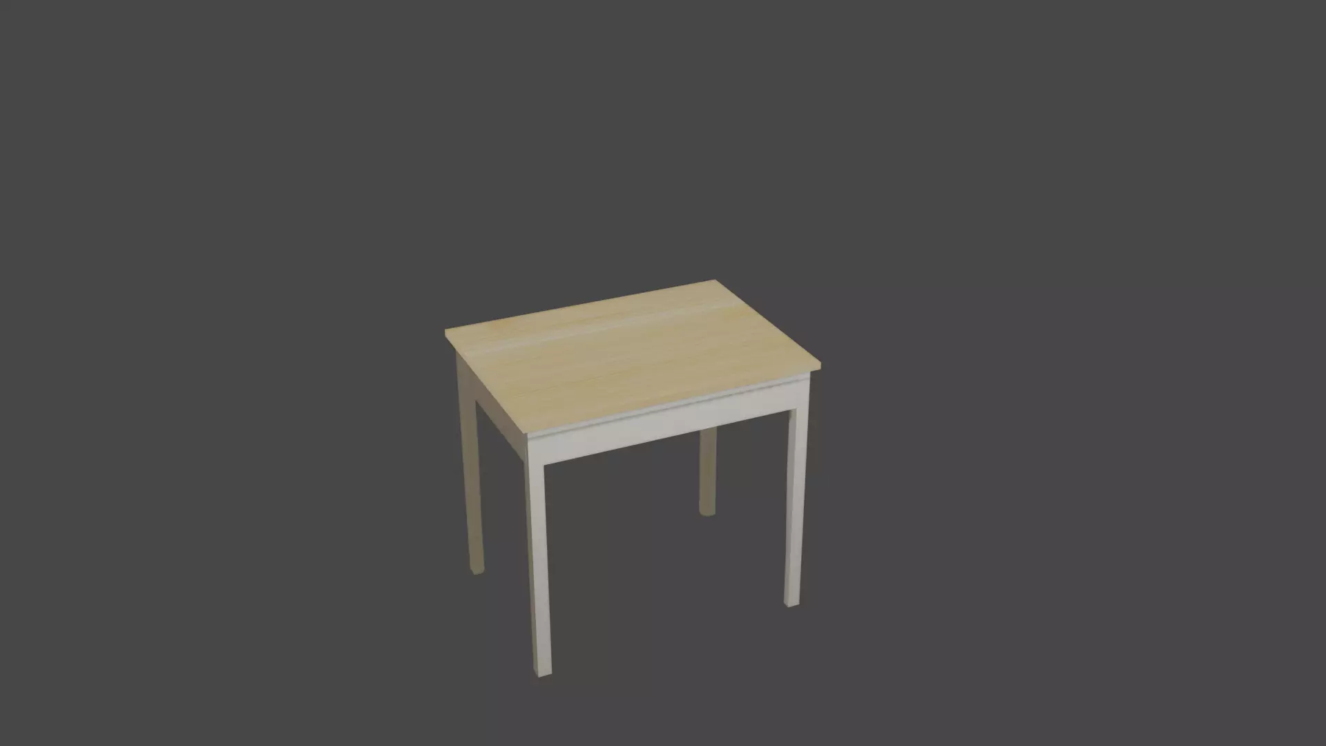 Just a desk Free low-poly 3D model