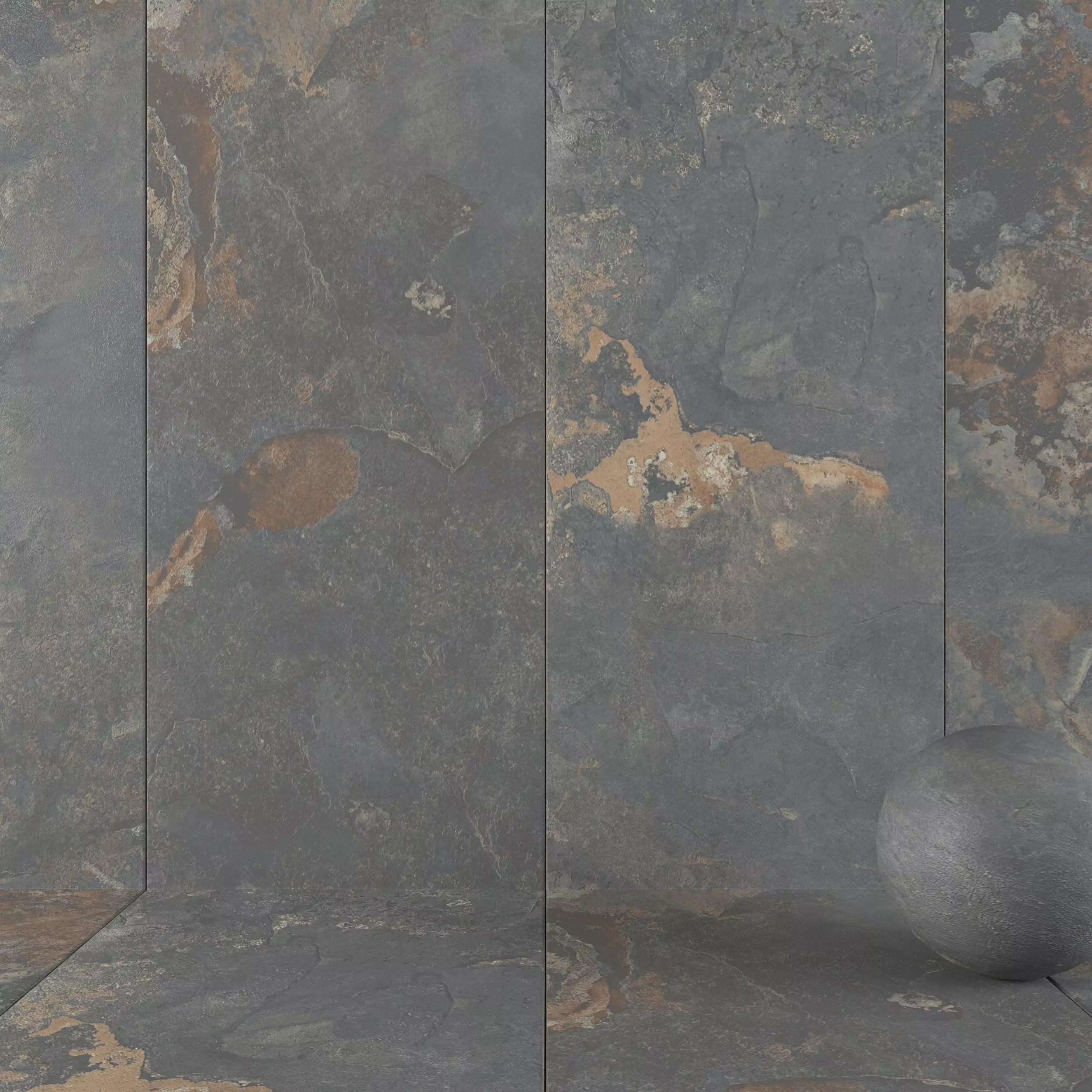 Stone Wall Tiles Kayah Rust 120x270 Set 2 Texture_0