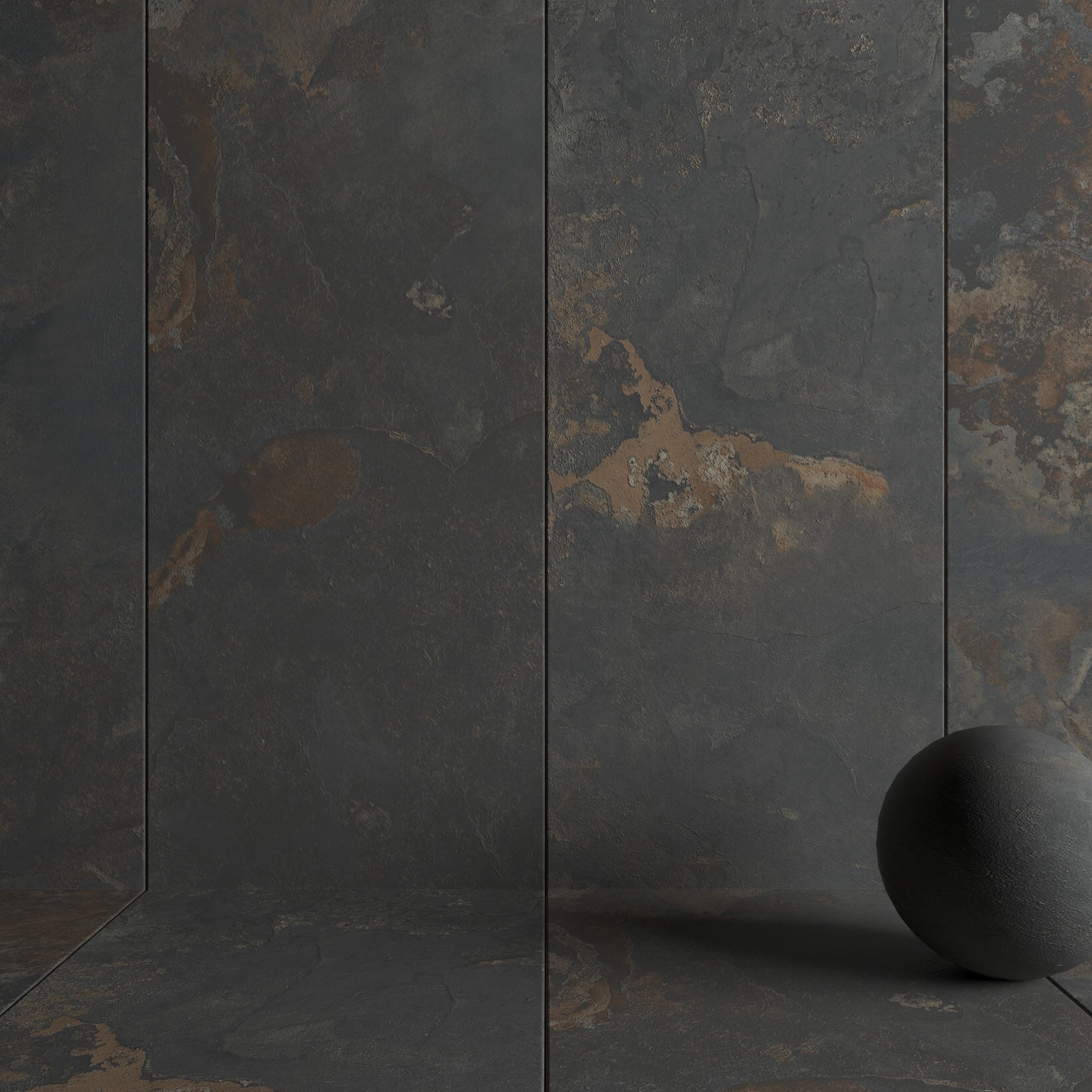 Stone Wall Tiles Kayah Rust 120x270 Set 2 Texture_2